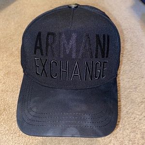 Armani Exchange Men’s Adjustable Black Hat